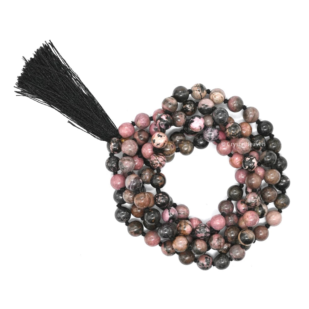 Rhodonite Japa Mala (Hand Knotted)